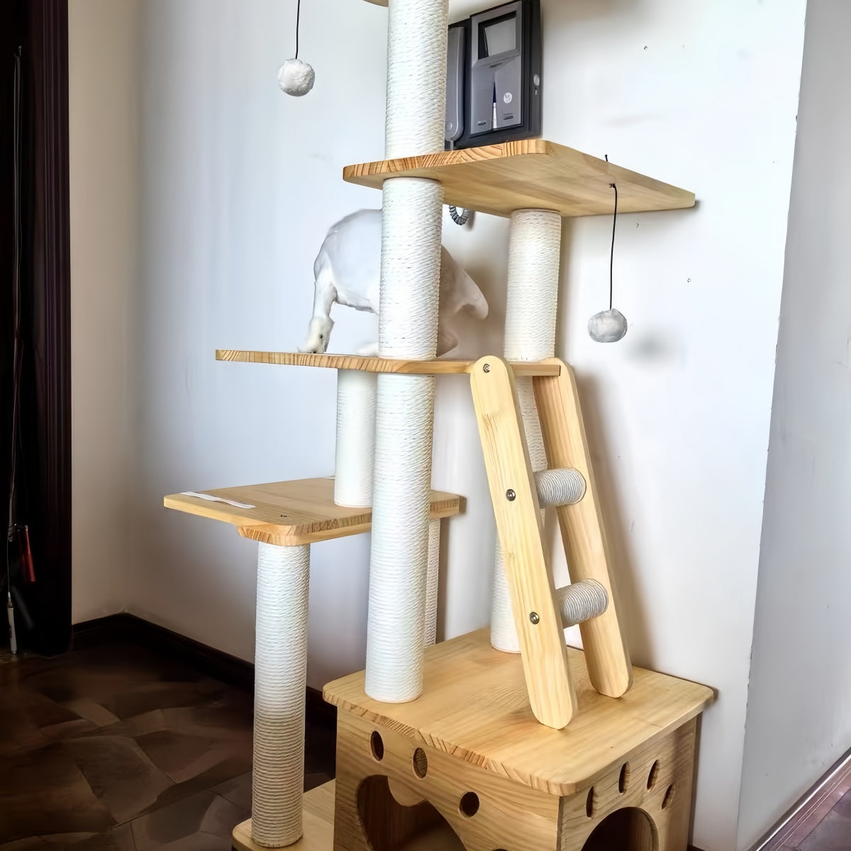 Premium Solid Wood Cat Tree