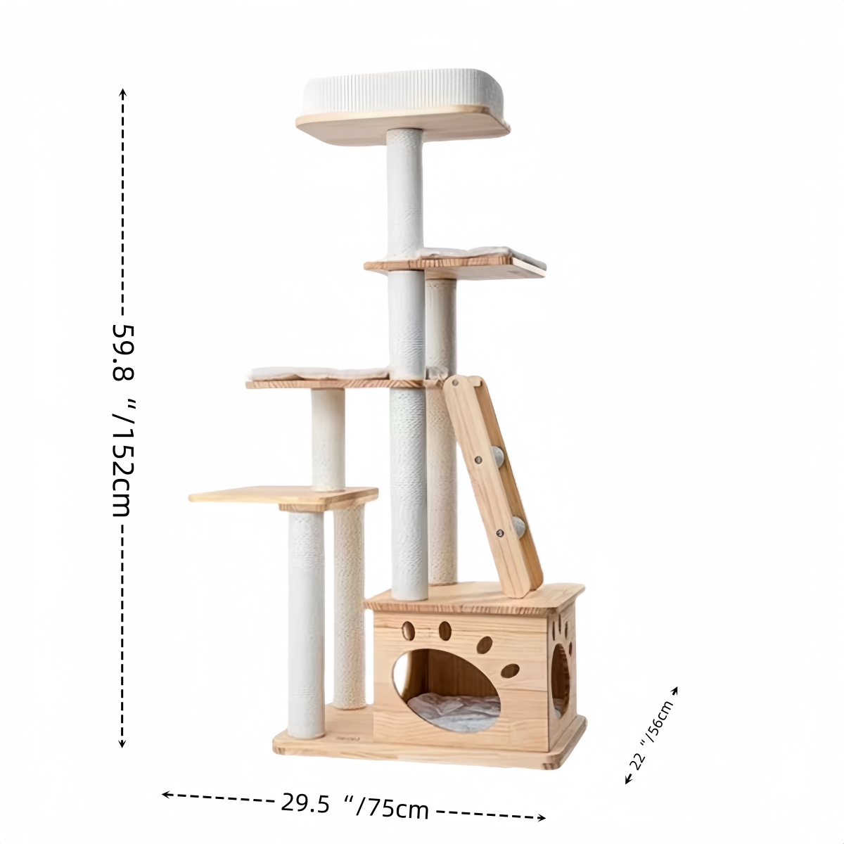 Premium Solid Wood Cat Tree