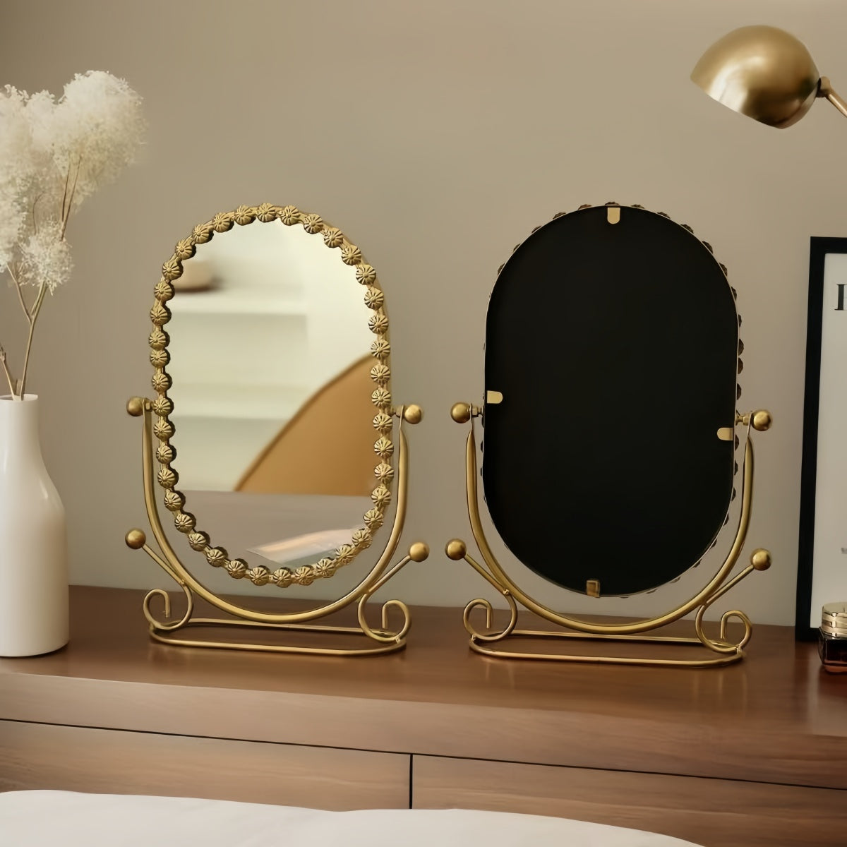 Elegant Handcrafted Oval Mirror
