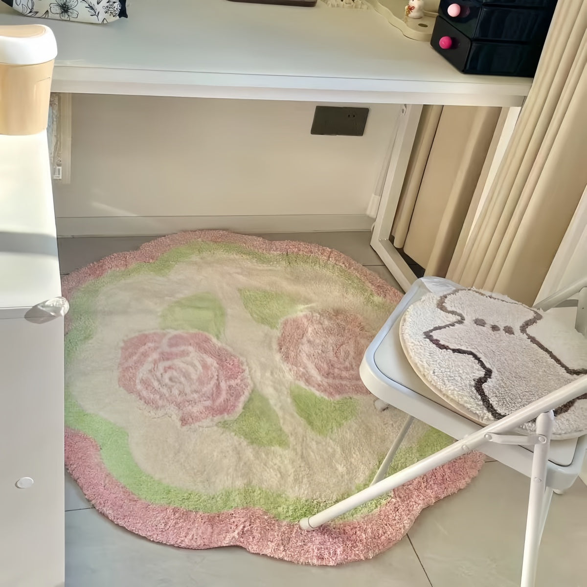 Small Rose Floor Rug