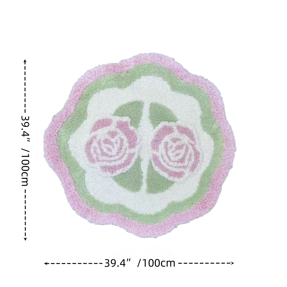 Small Rose Floor Rug