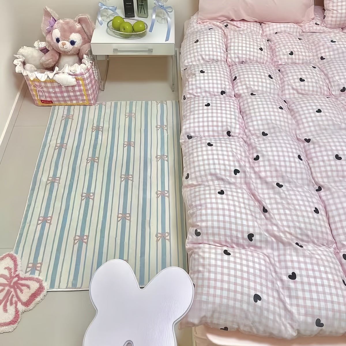 Shoujo Blue Striped Rug