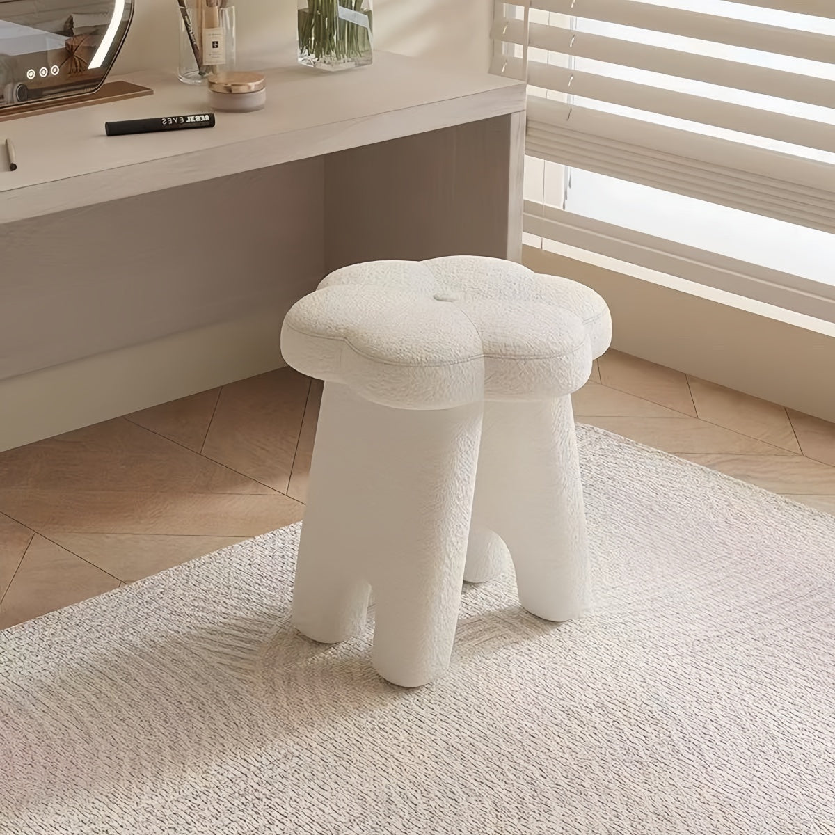 Sakura Velvet Vanity Stool