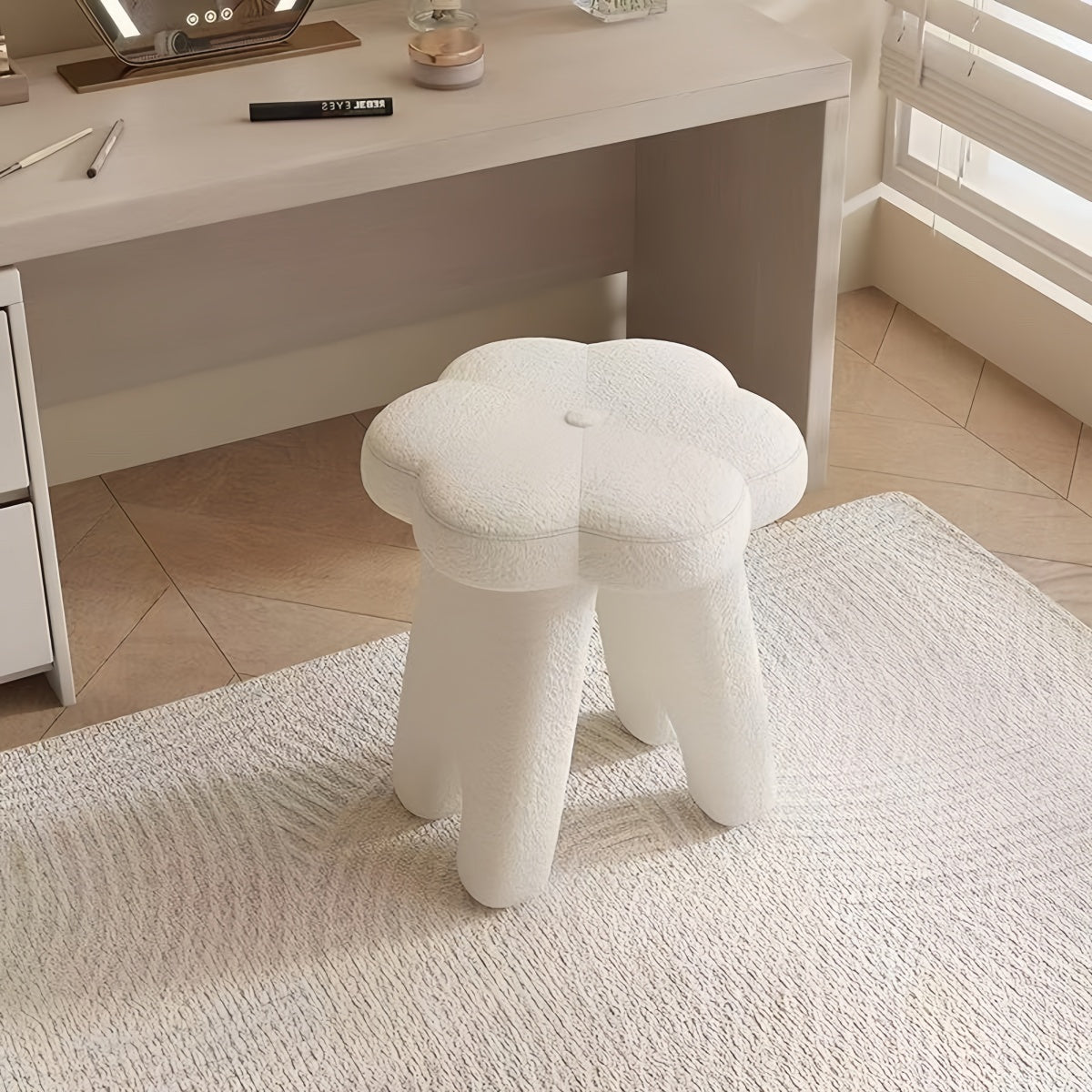 Sakura Velvet Vanity Stool