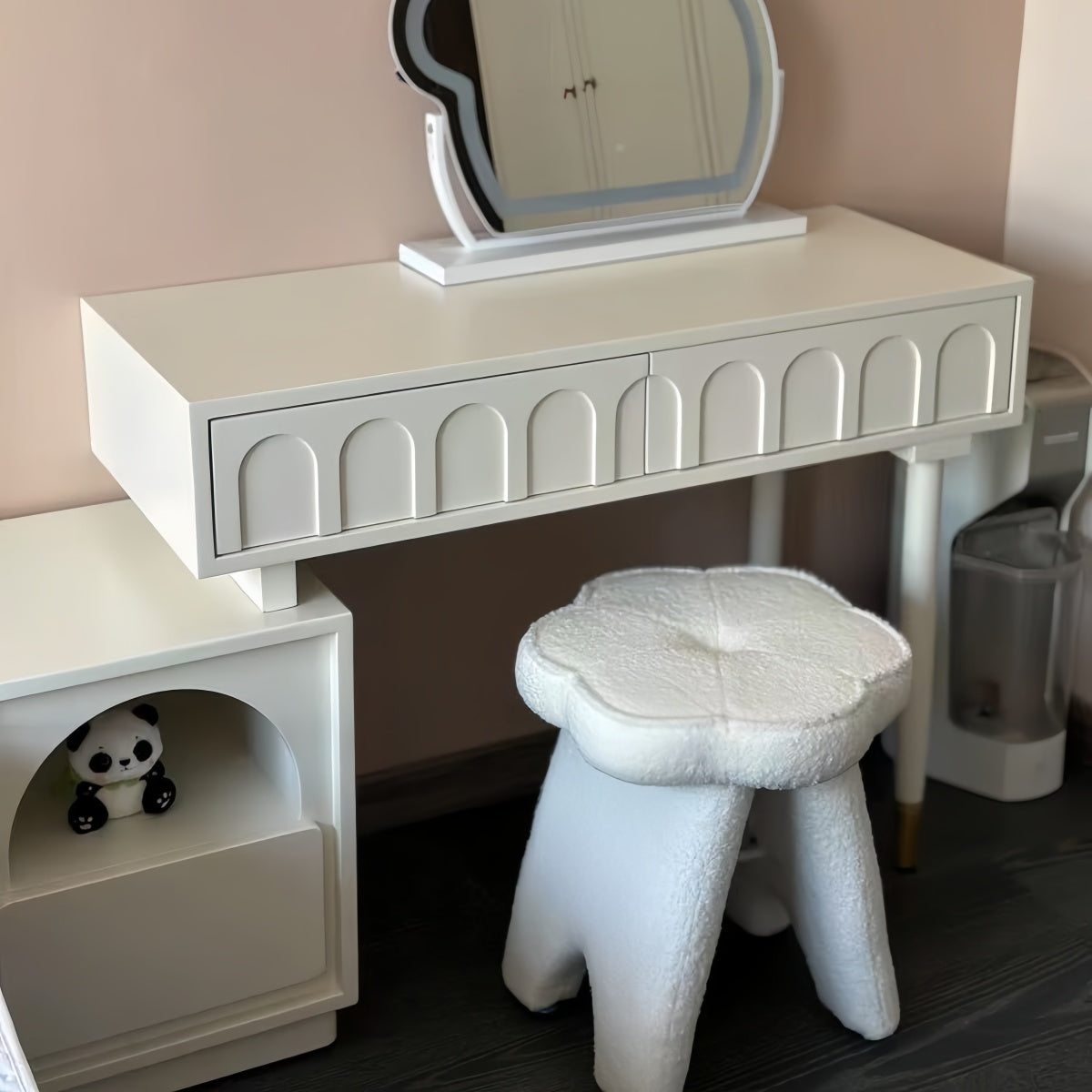 Sakura Velvet Vanity Stool