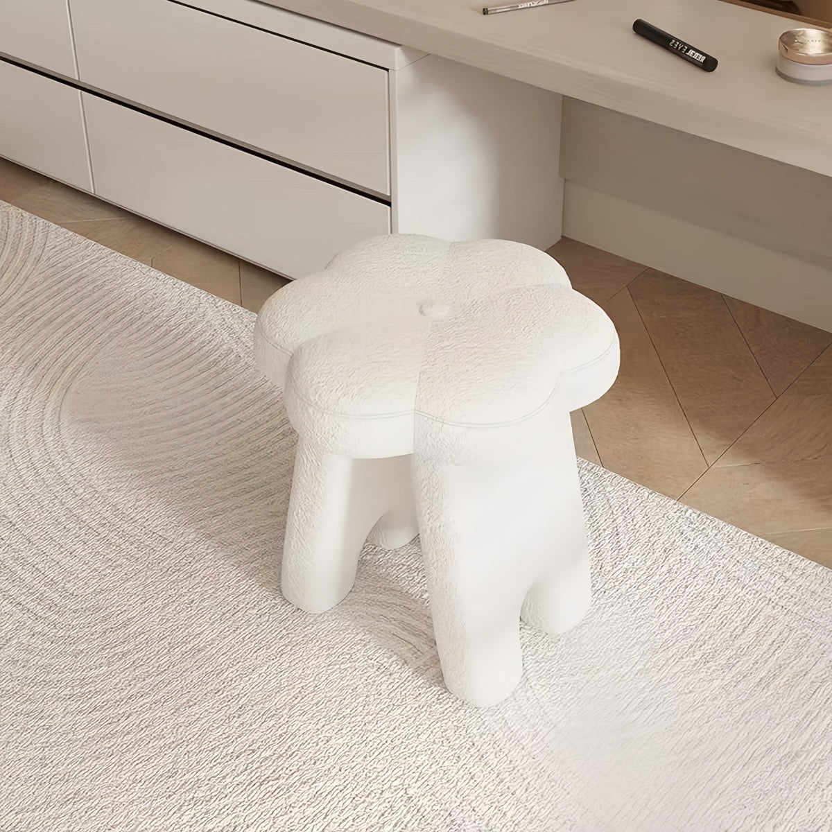 Sakura Velvet Vanity Stool