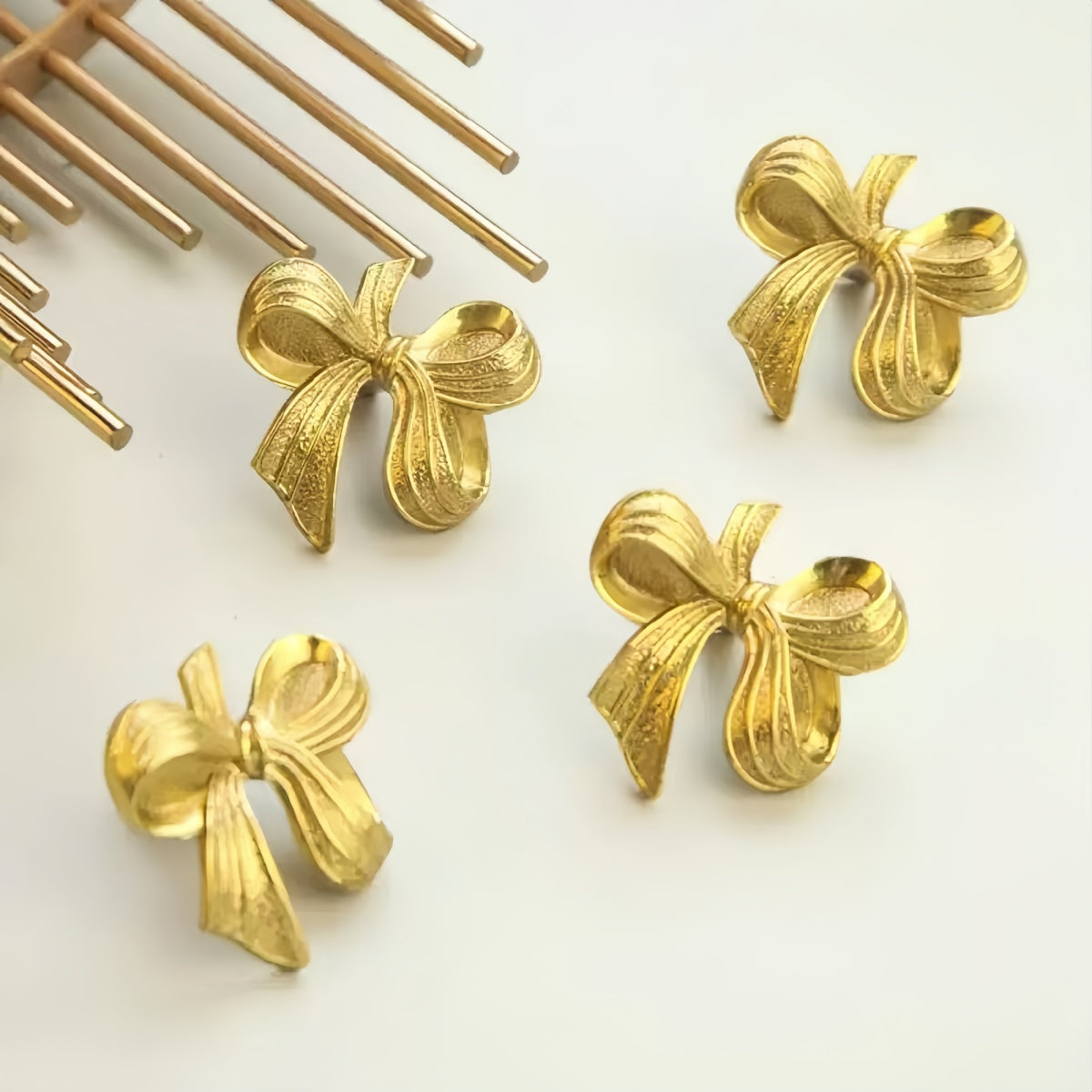 Creative Luxury Gold Butterfly Knot Drawer Pull