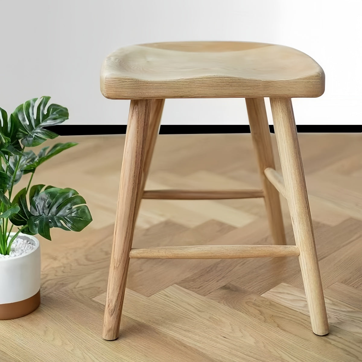Nordic Ash Wood Bar Stool