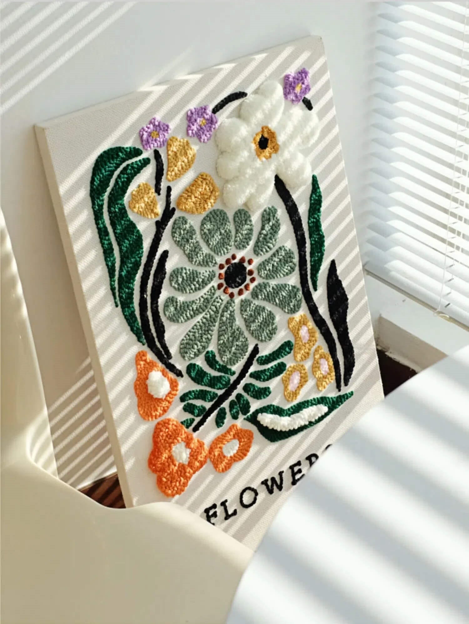 Floral DIY Punch Needle Embroidery Kit