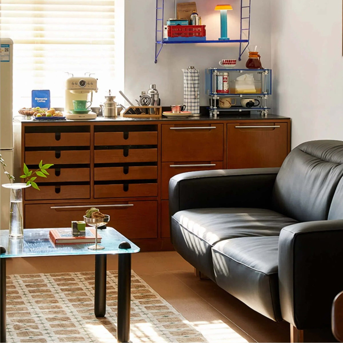 Solid Wood Sideboard with Rock Plate