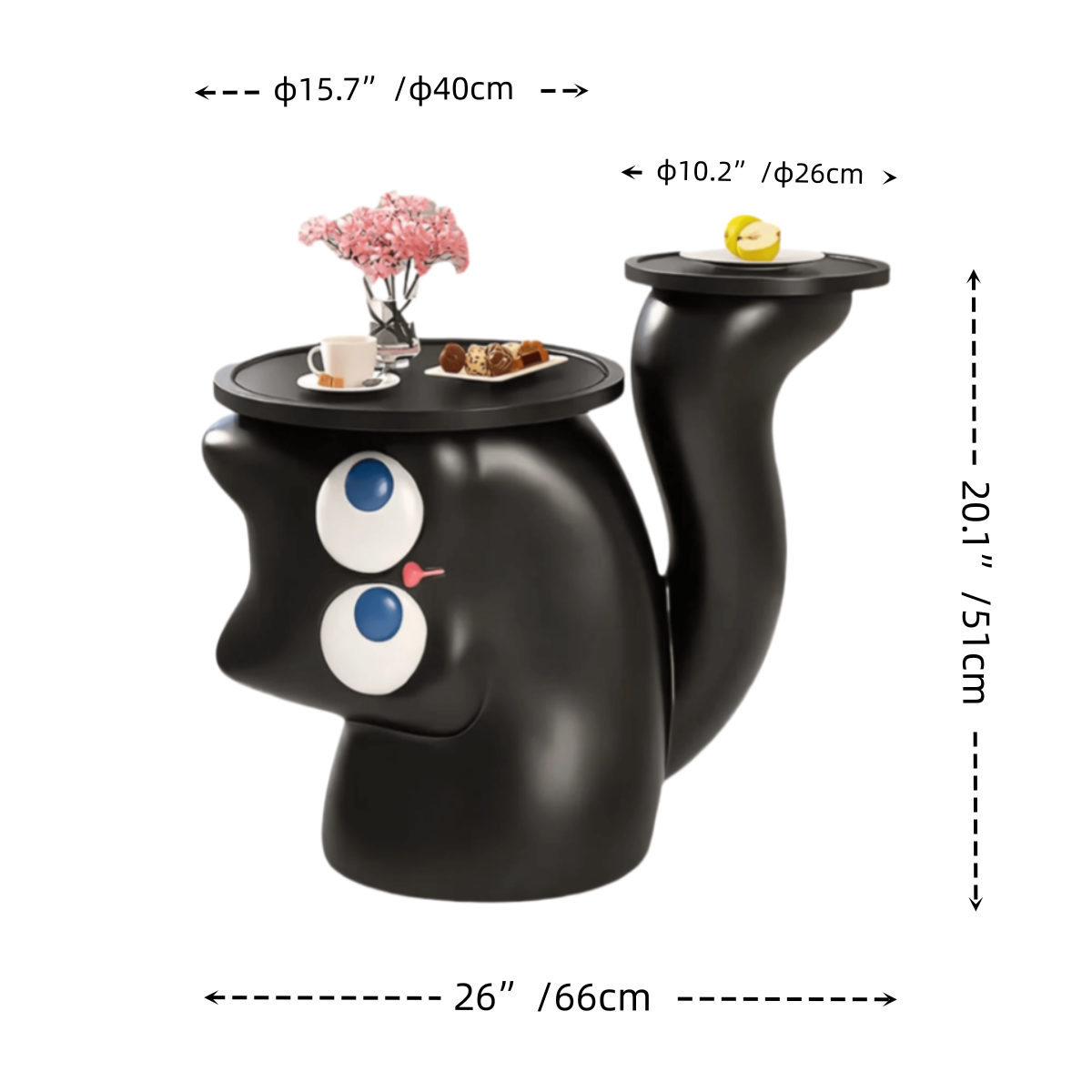 Playful Cat Eyes Side Table