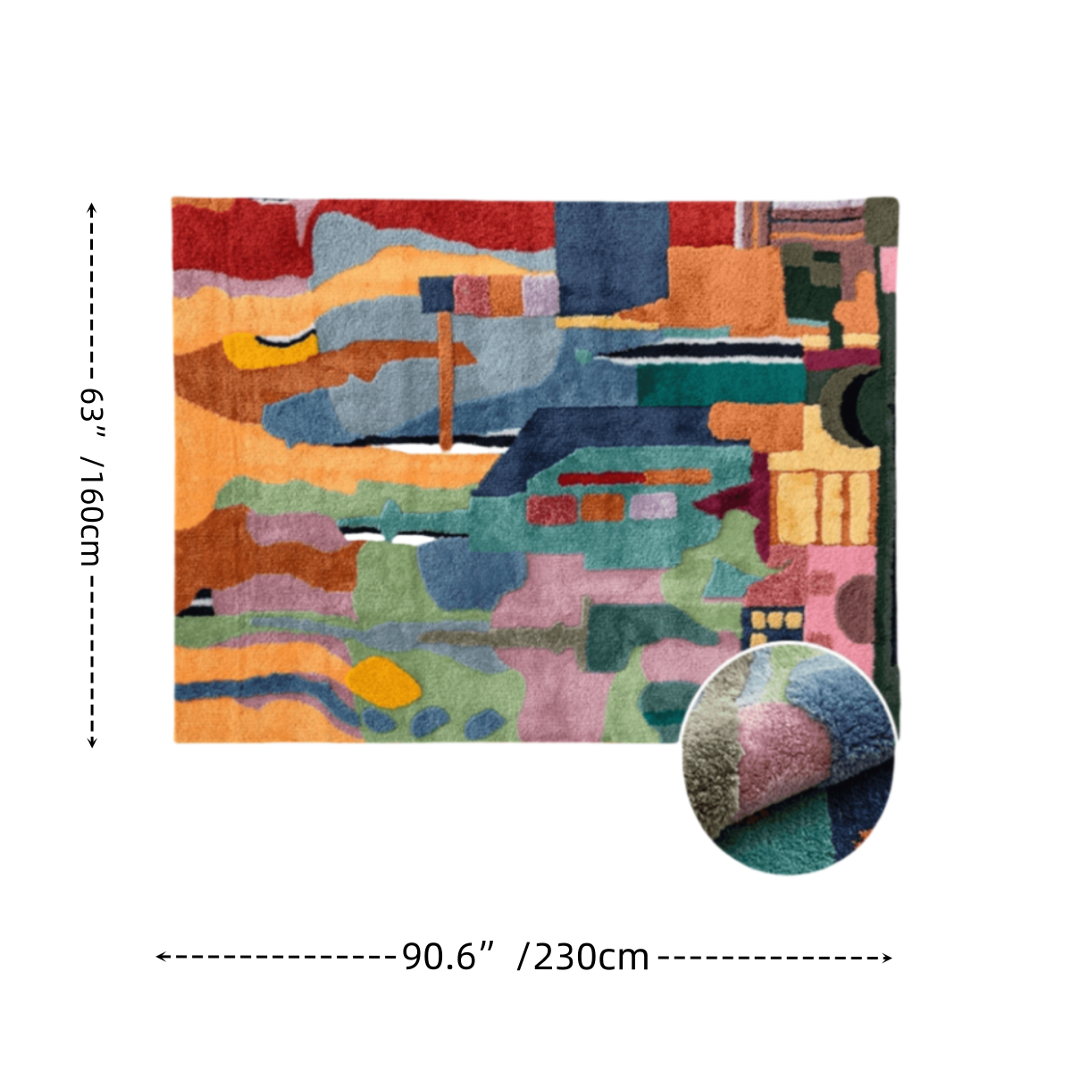 Creative Colorful Skyscraper Rug