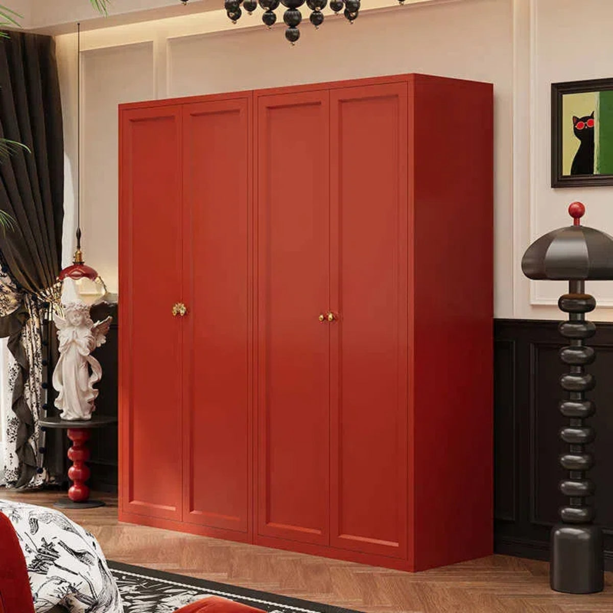 French Vintage Steel Wardrobe