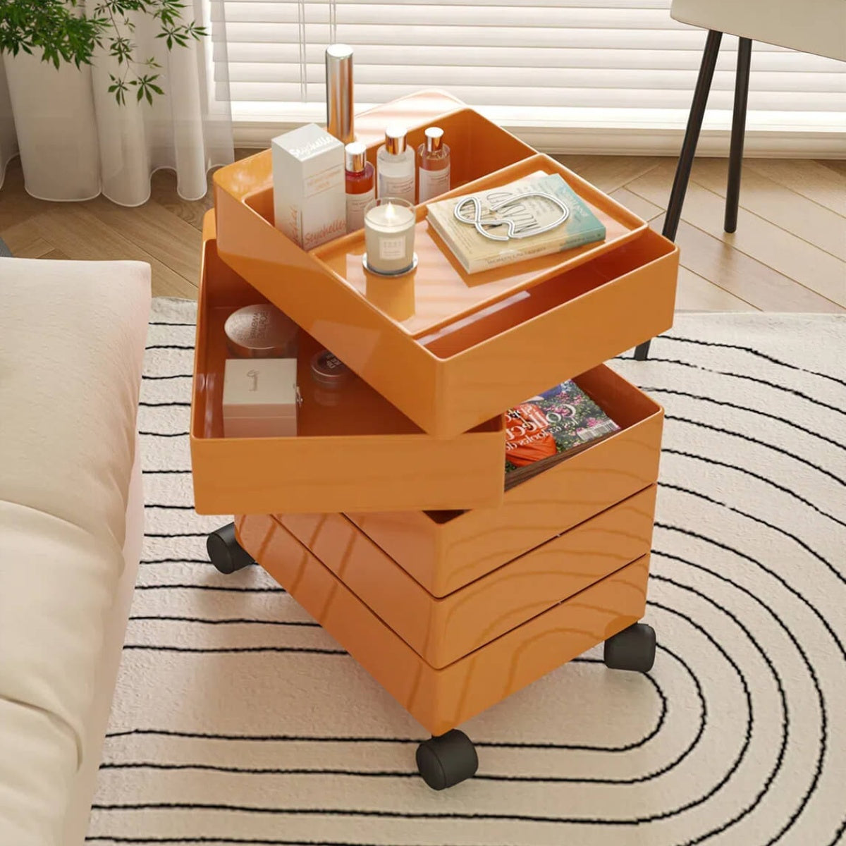 Chic Nordic Rotating Storage Cabinet