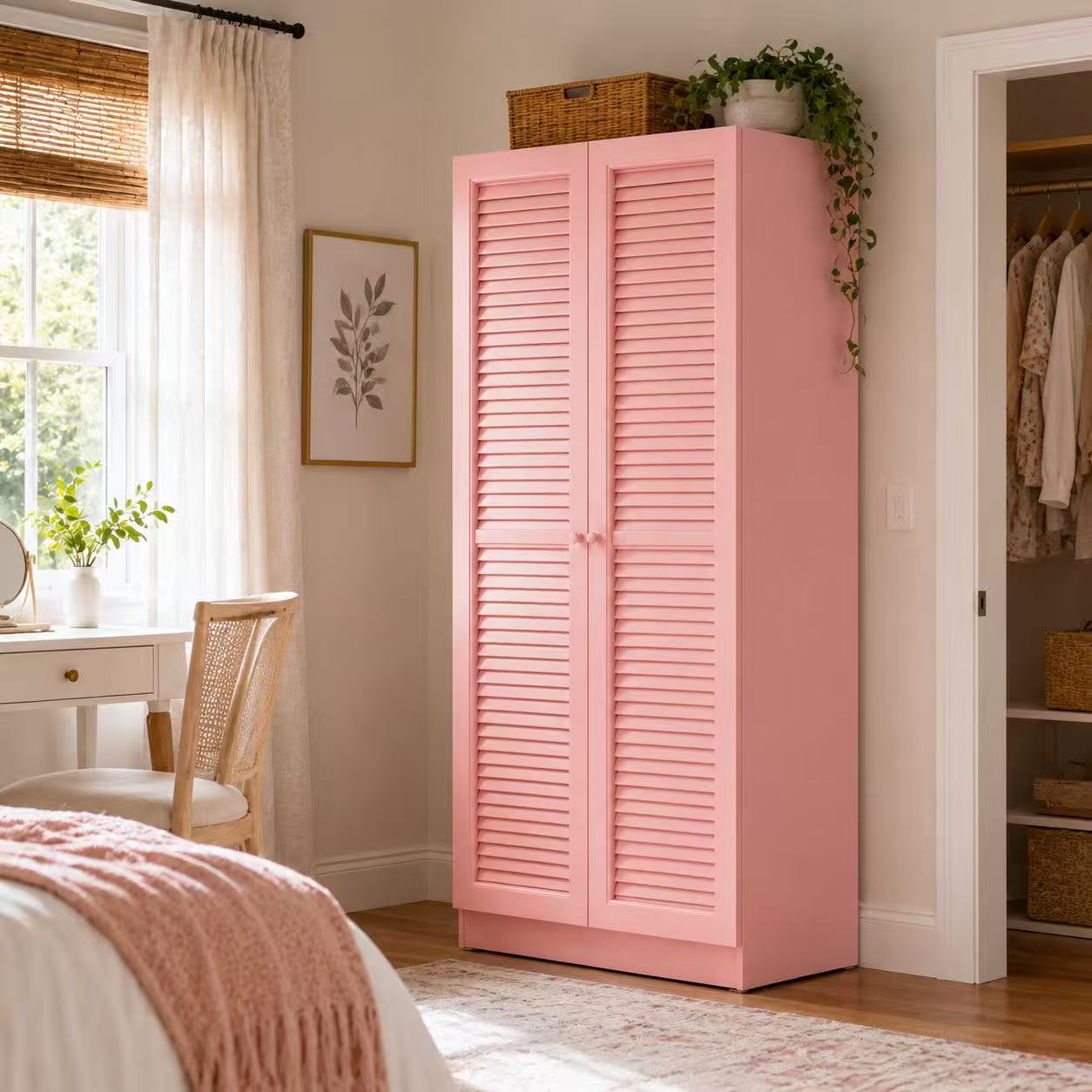 LUNA LOUVER Metal Wardrobe