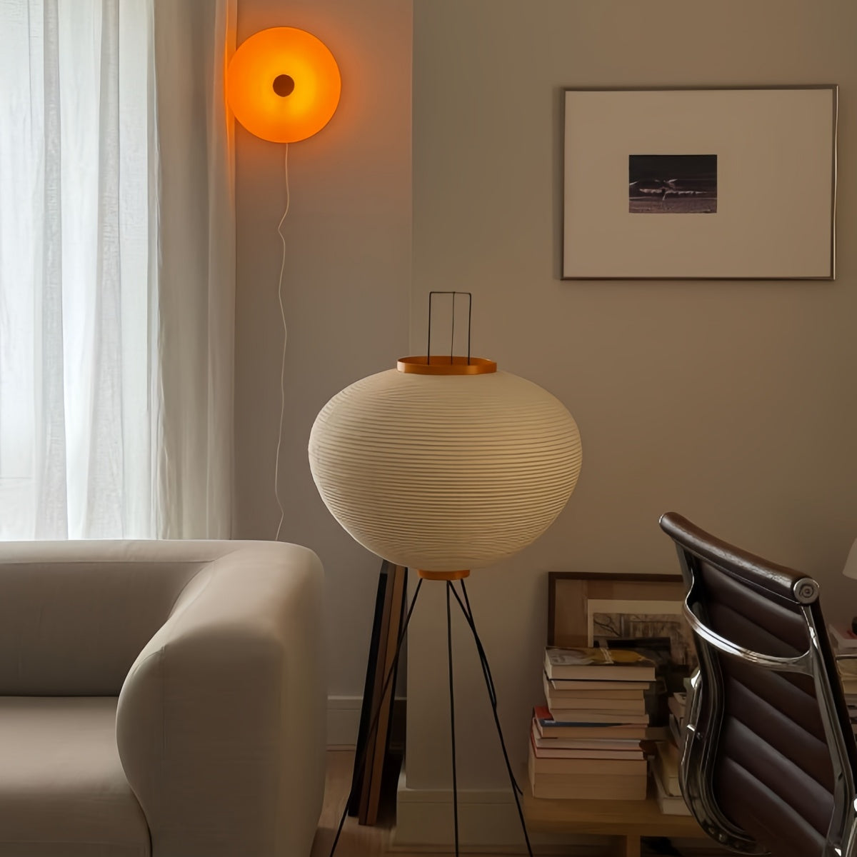 Atelier Glow Rice Paper Tripod Table Lamp