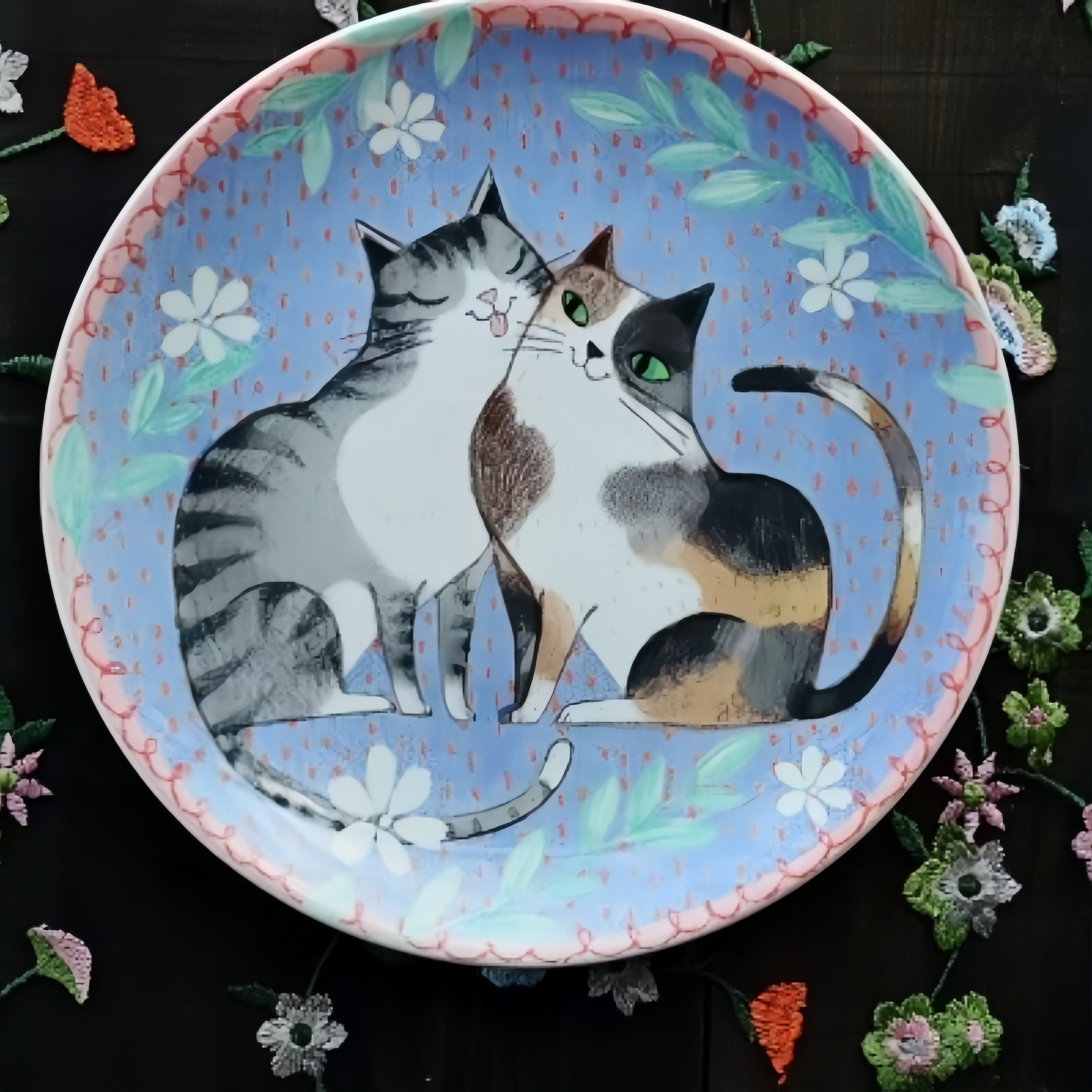 Farmhouse Hand-Painted Ceramic Plates