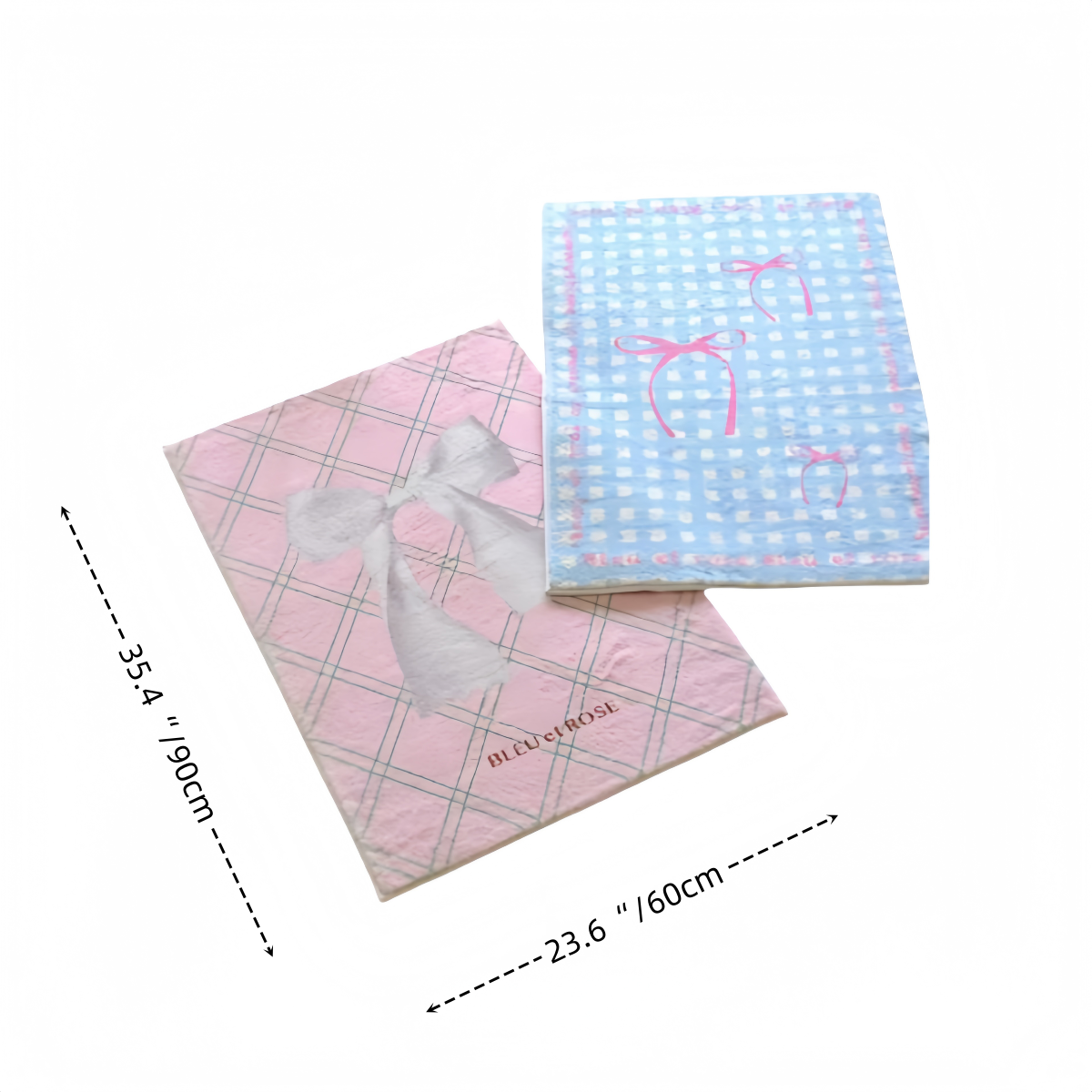Charming Ballet-Inspired Bowknot Plush Rug