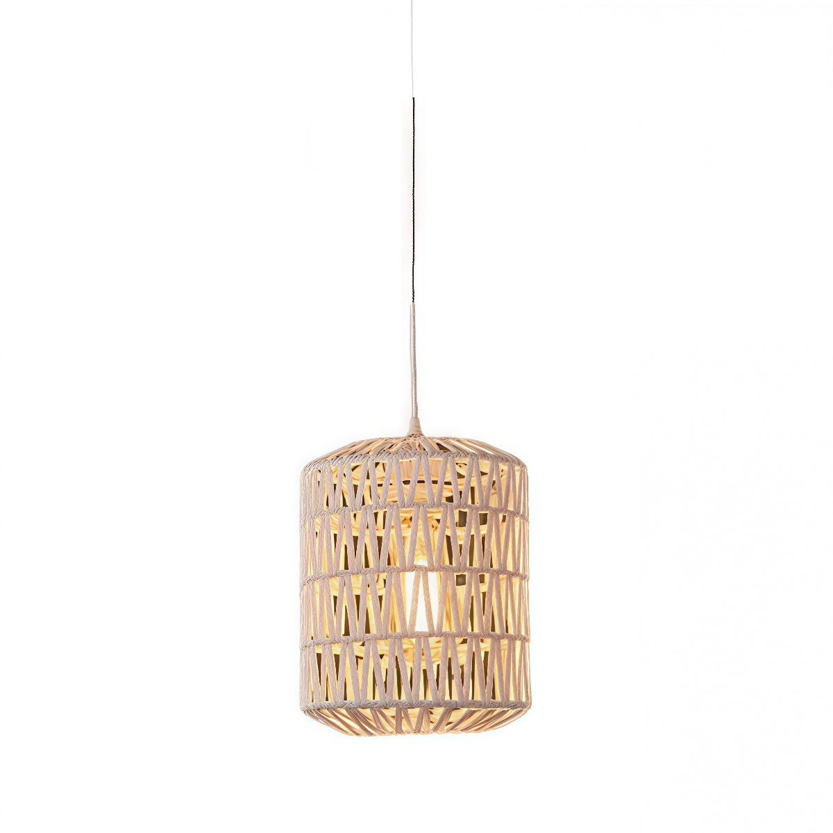 Boho Plug-In Rattan Pendant Light