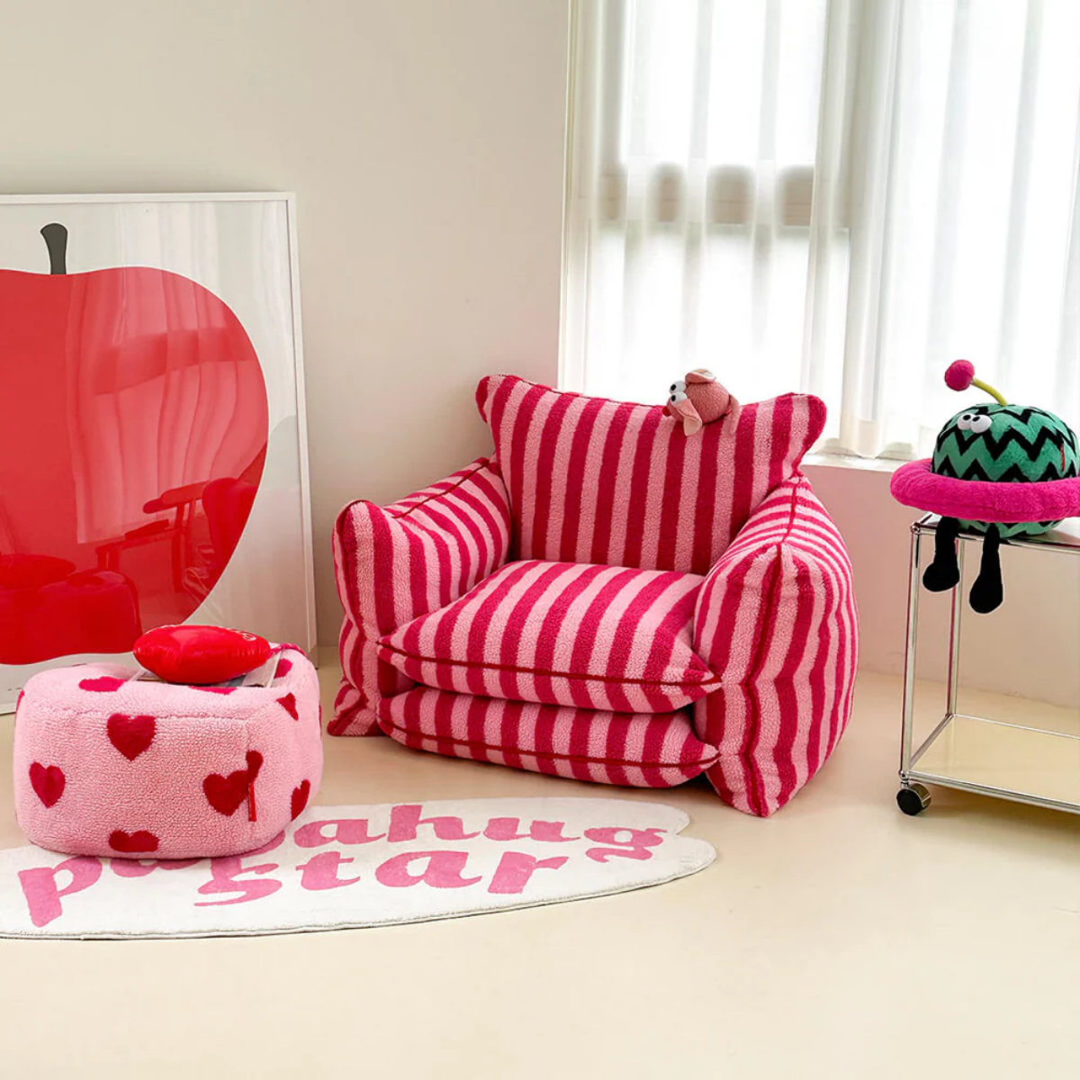 Cozy Stripes Lazy Sofa Chair