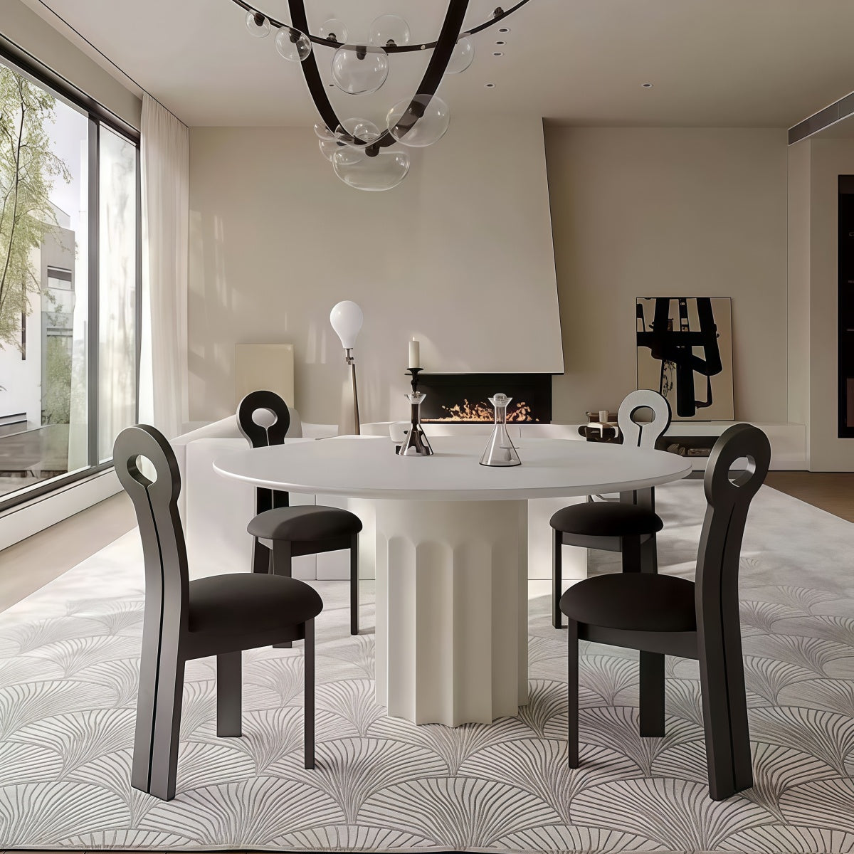 Eloise Pleated Pedestal Table