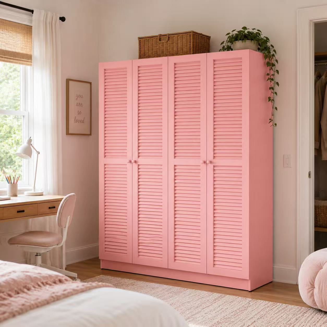 LUNA LOUVER Metal Wardrobe