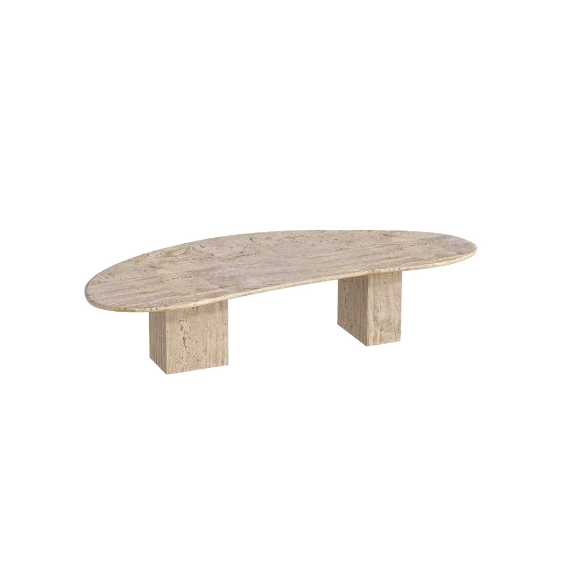 Aristea Travertine Geometric Coffee Table
