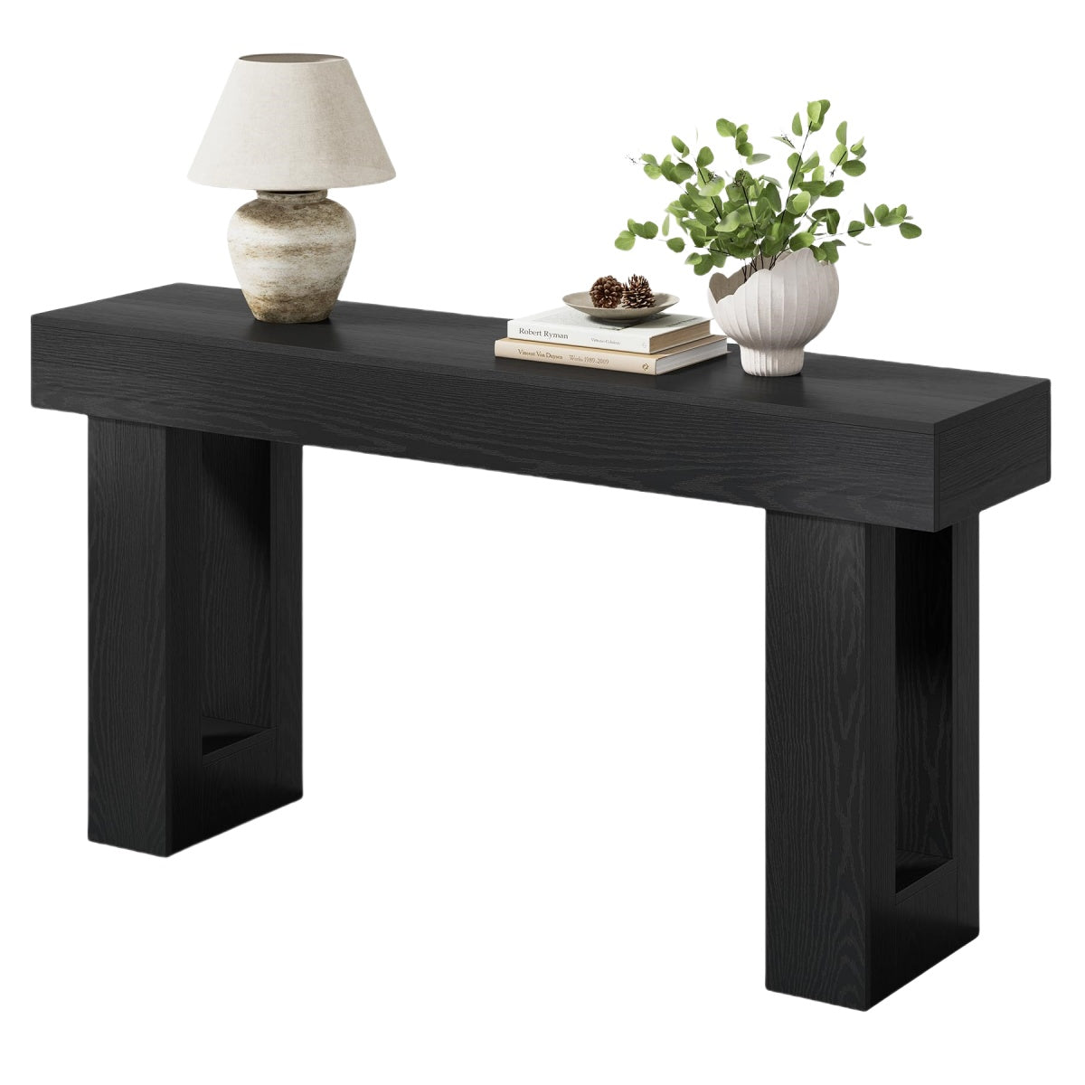 Black Rustic Industrial Oak Console Table|Industrial Strength