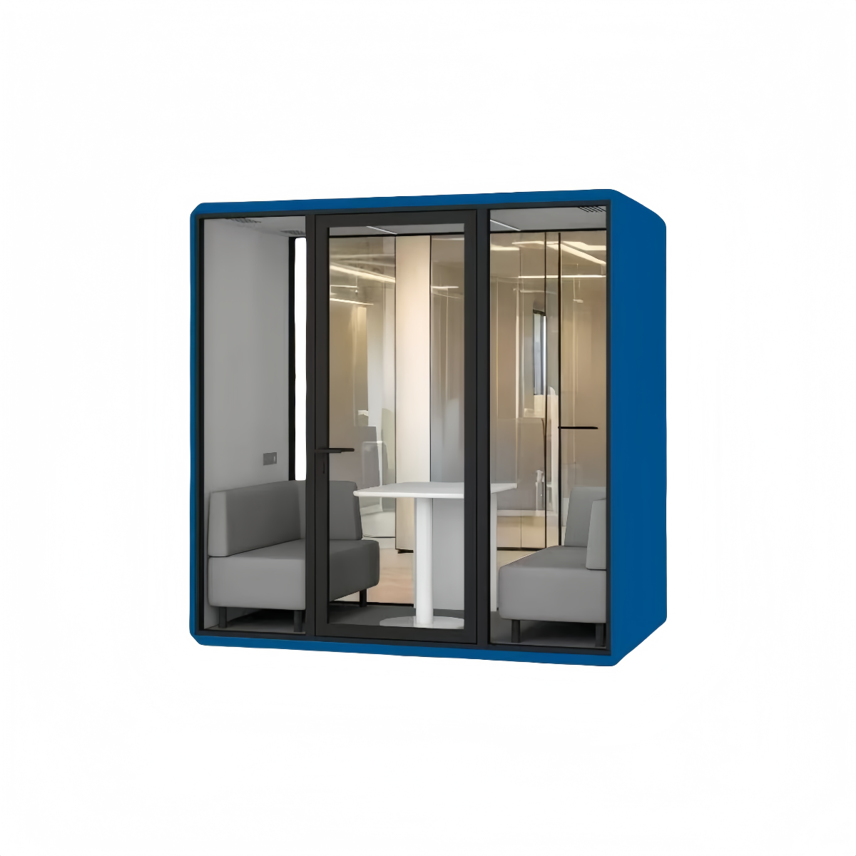 Blue Minimalist Phone Booth