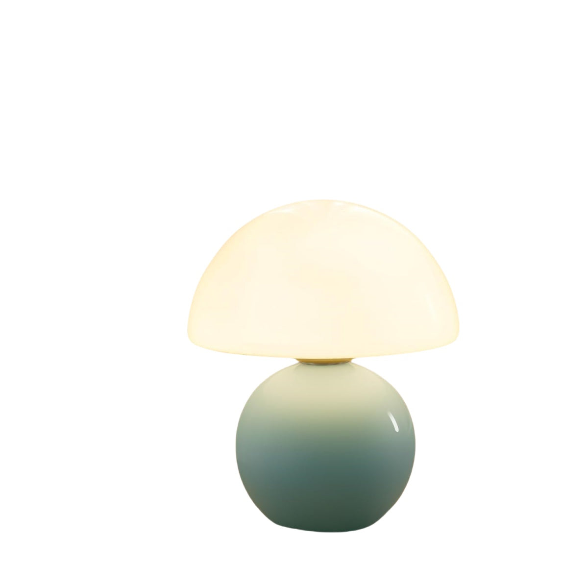 Blue Mushroom Table Lamp|Art Nouveau-inspired design with a stained ceramic base
