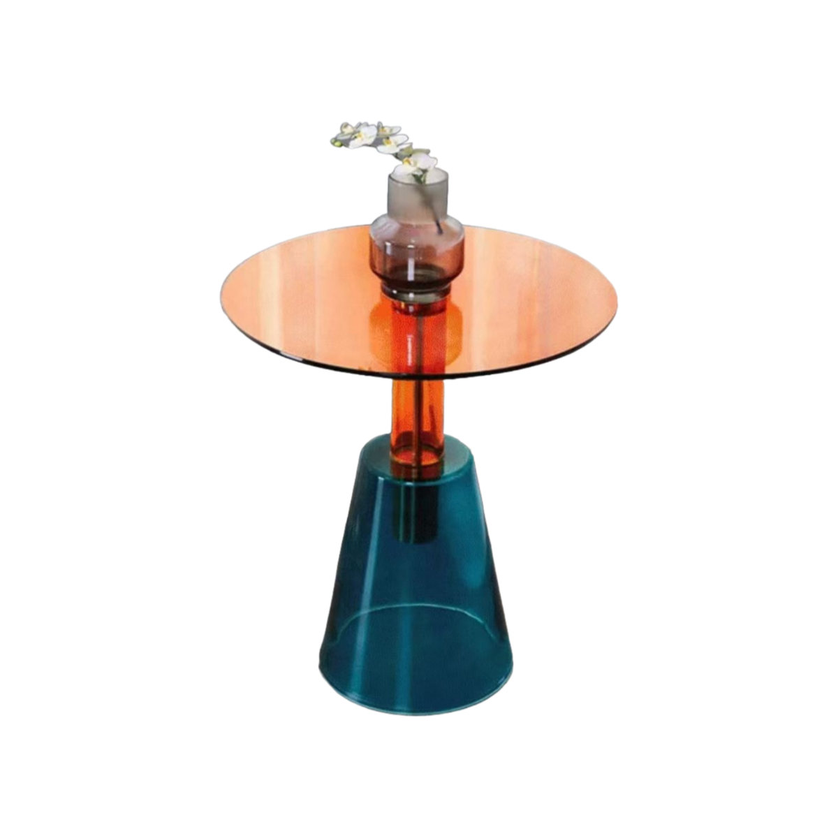 BoShi Trendy Glass Round Coffee Table
