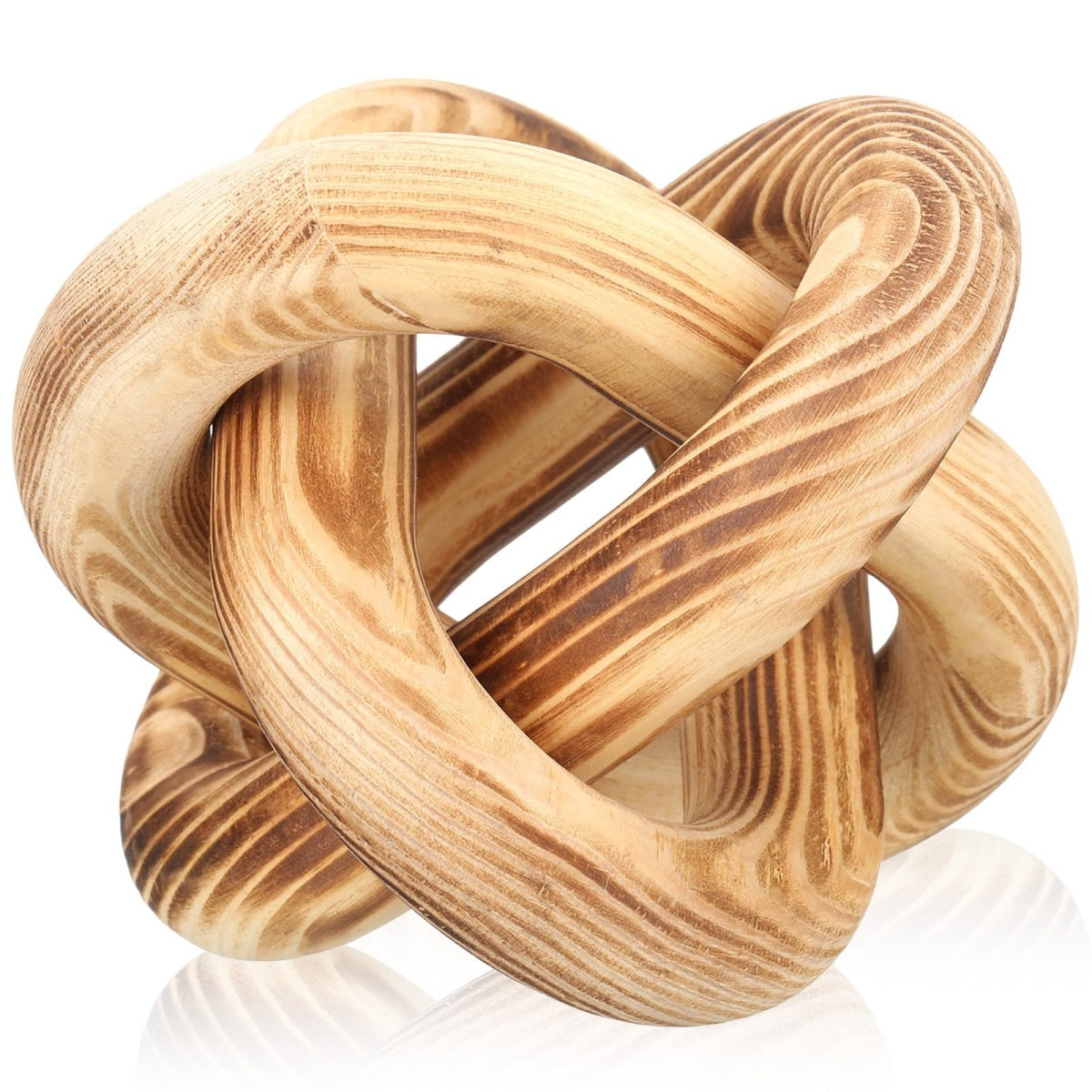 Burnt Rustic Wooden Chain Link Decor|Compact Yet Noticeable