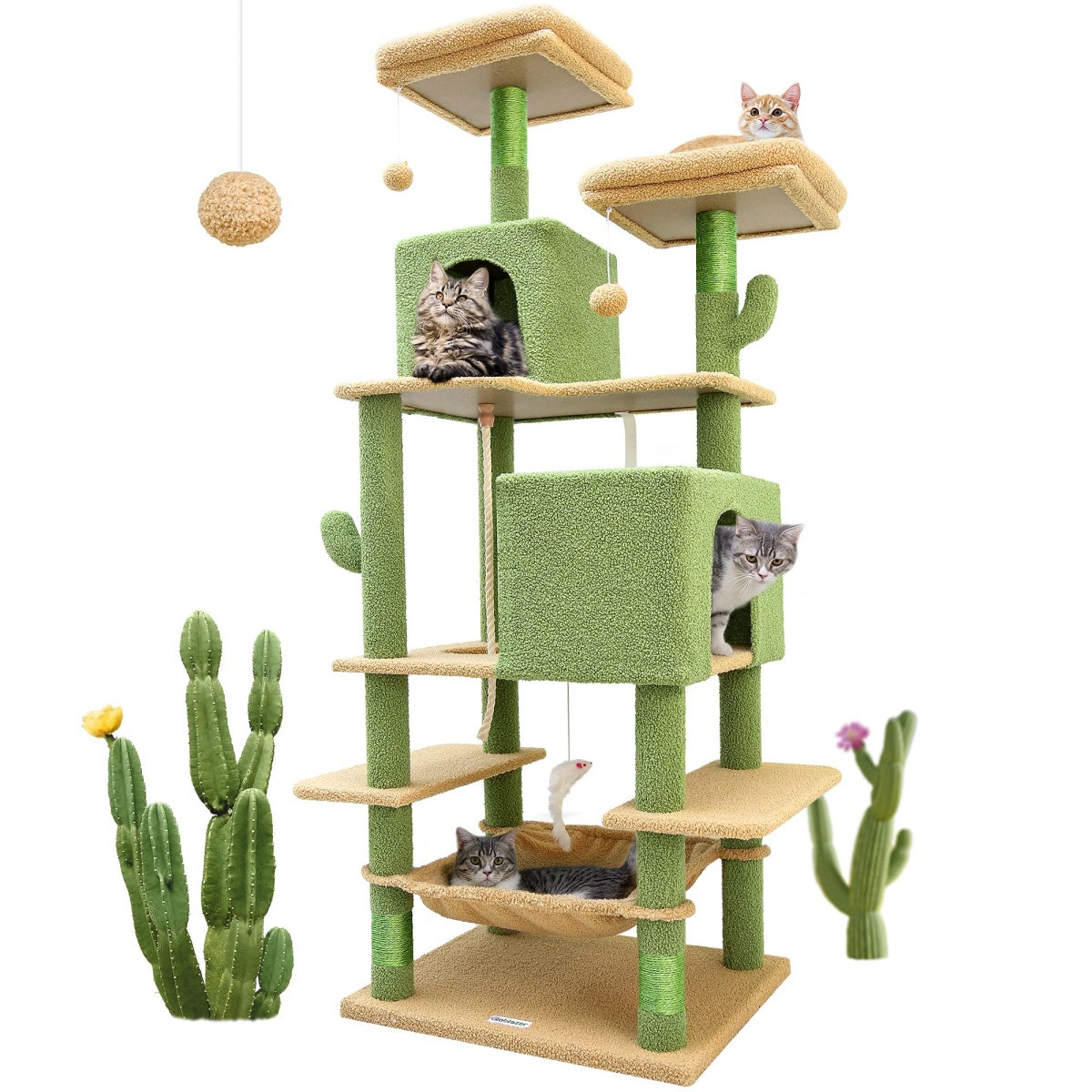 Cactus Cat Tree Tower|Multi-Level Entertainment
