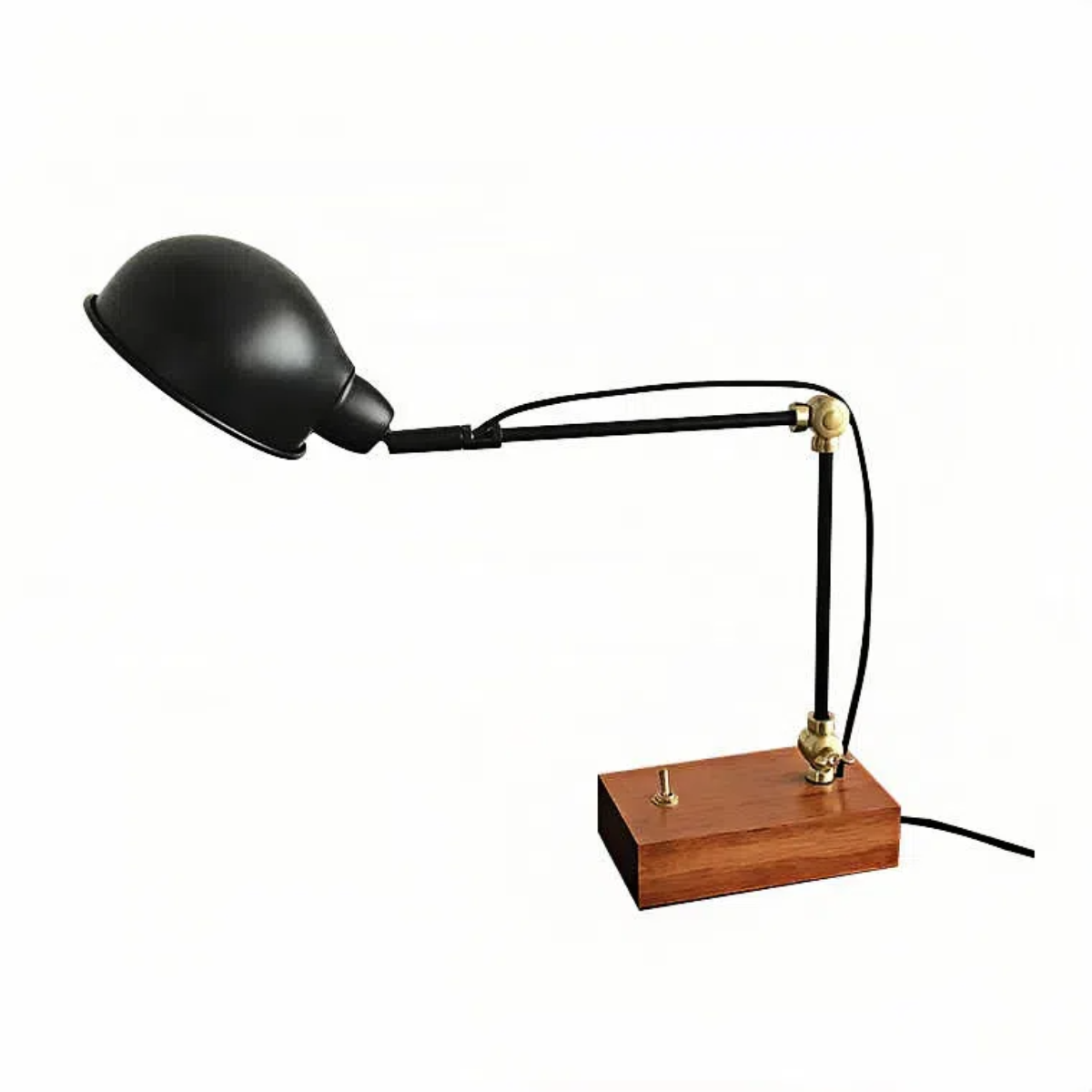 Vintage-Inspired Wooden Desk Lamp
