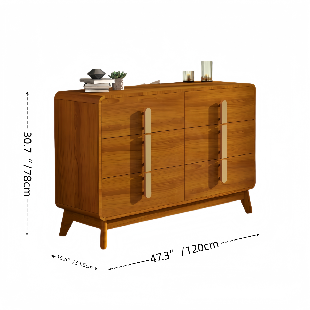 Soleil Retro Chic 6-Drawer Chest