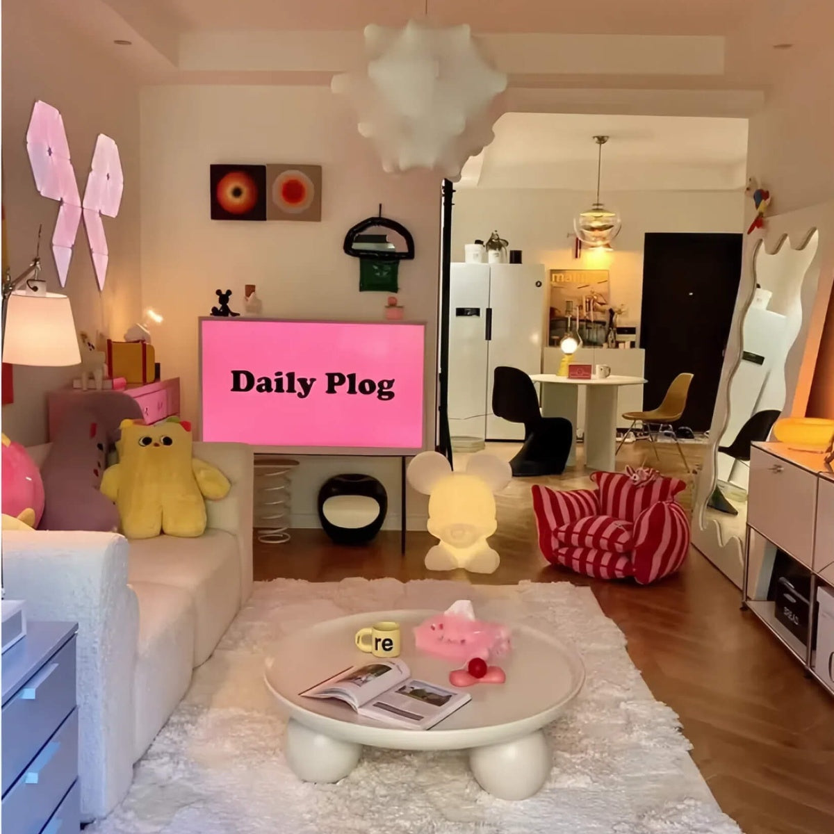 Dopamine Stripe Pet Sofa