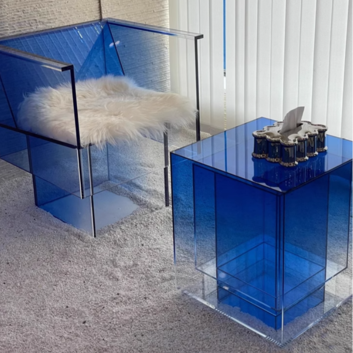 Nordic Gradient Acrylic Coffee Table