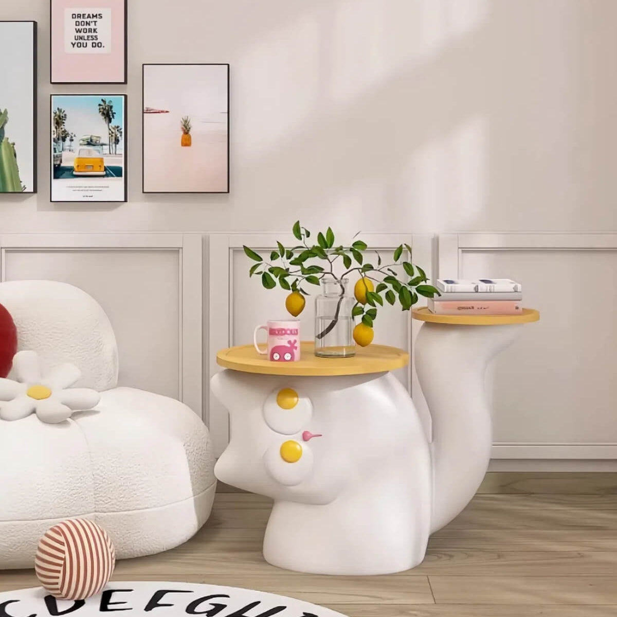 Playful Cat Eyes Side Table