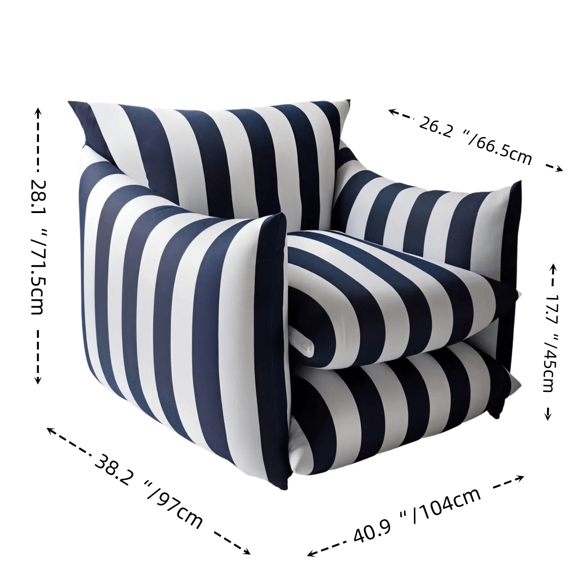 Retro Stripes Sofa (Multiple Colors)