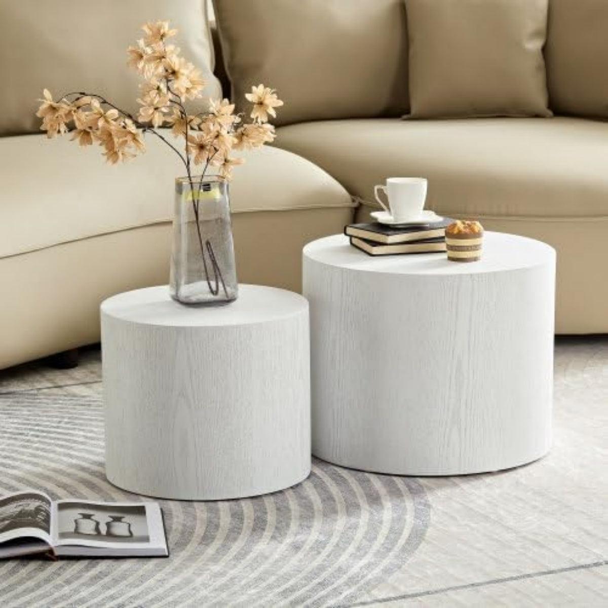 Nesting Drum Coffee Table Set