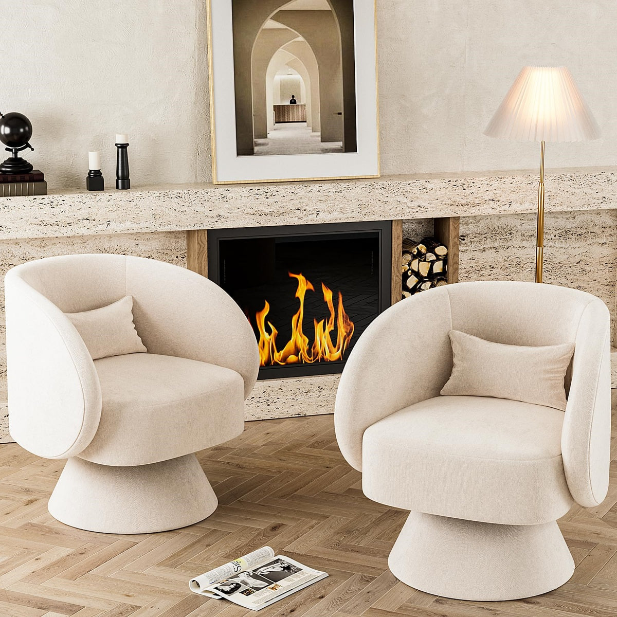 Sable Swivel Barrel Chair