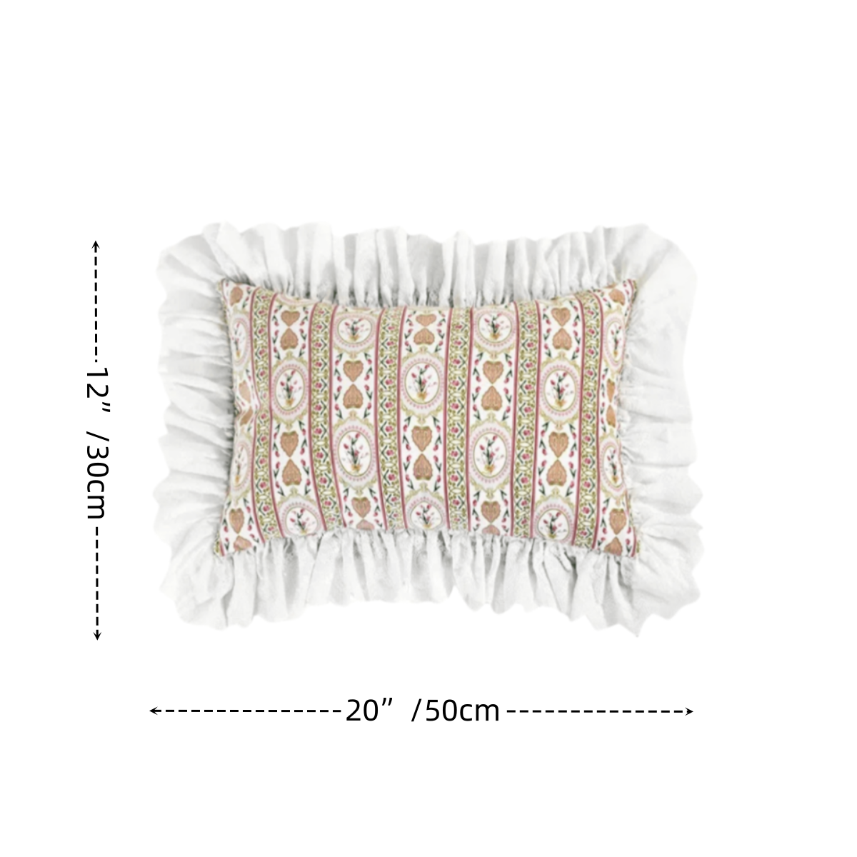 Powder Grace French Luxury Lace Throw Pillow
