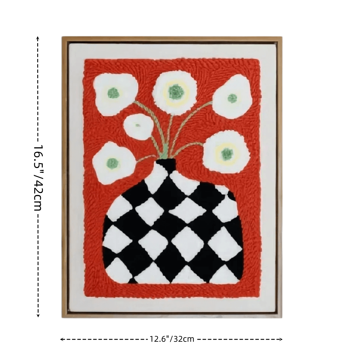 Monochrome Bloom – Black & White Vase Stitch Kit
