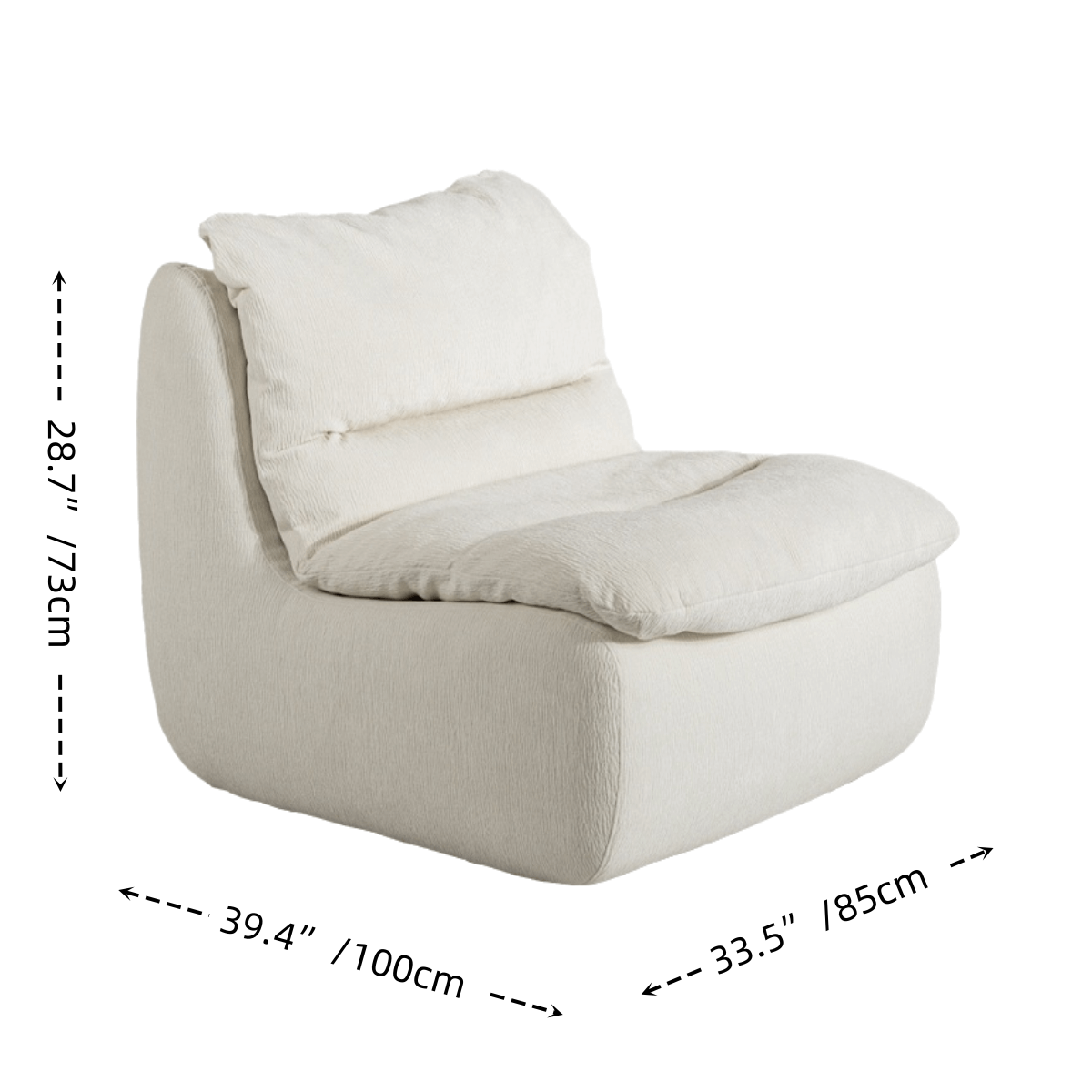 Mid-Century Chenille Lounge Sofa|Ergonomic Comfort