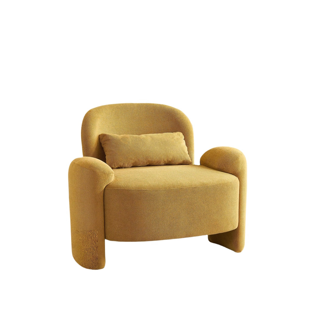 Yellow Linen Accent Chair|Soft Linen Fabric