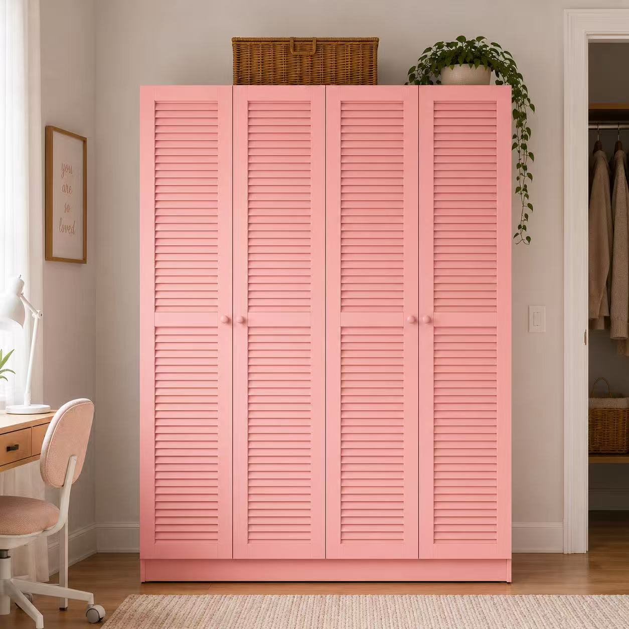 LUNA LOUVER Metal Wardrobe