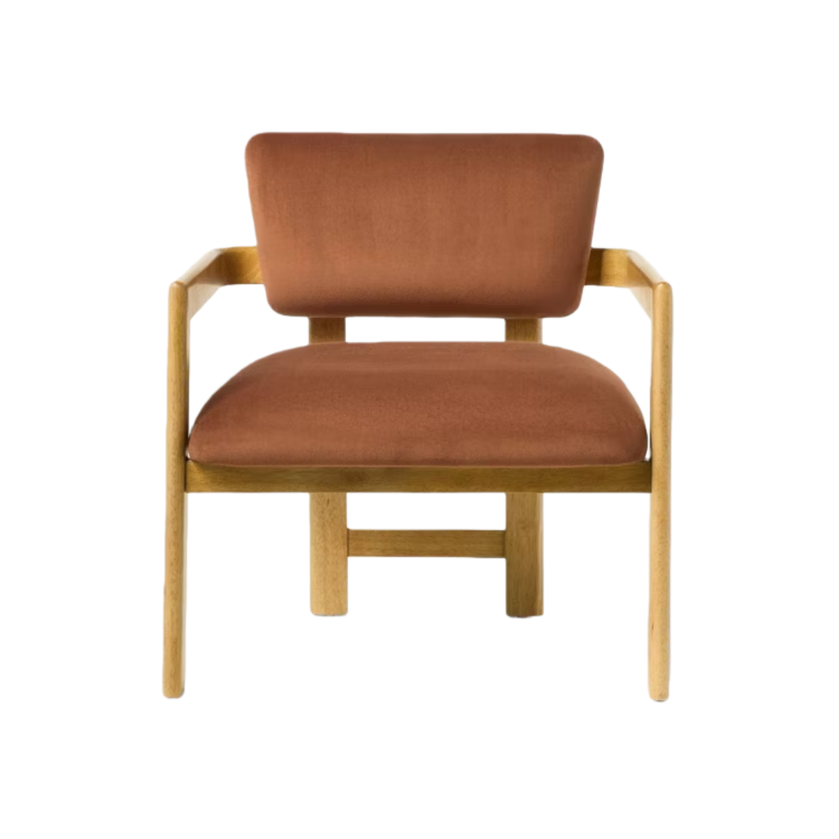 Rust Haven Solid Oak Accent Chair