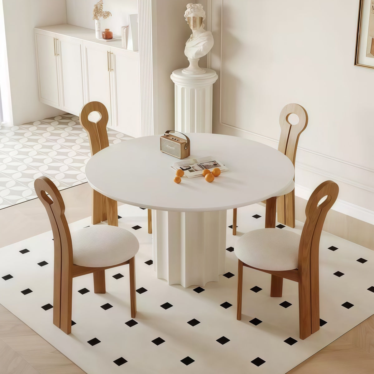 Eloise Pleated Pedestal Table