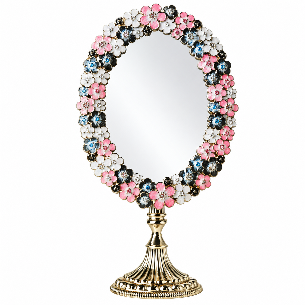 Royal Bloom Vintage Vanity Mirror