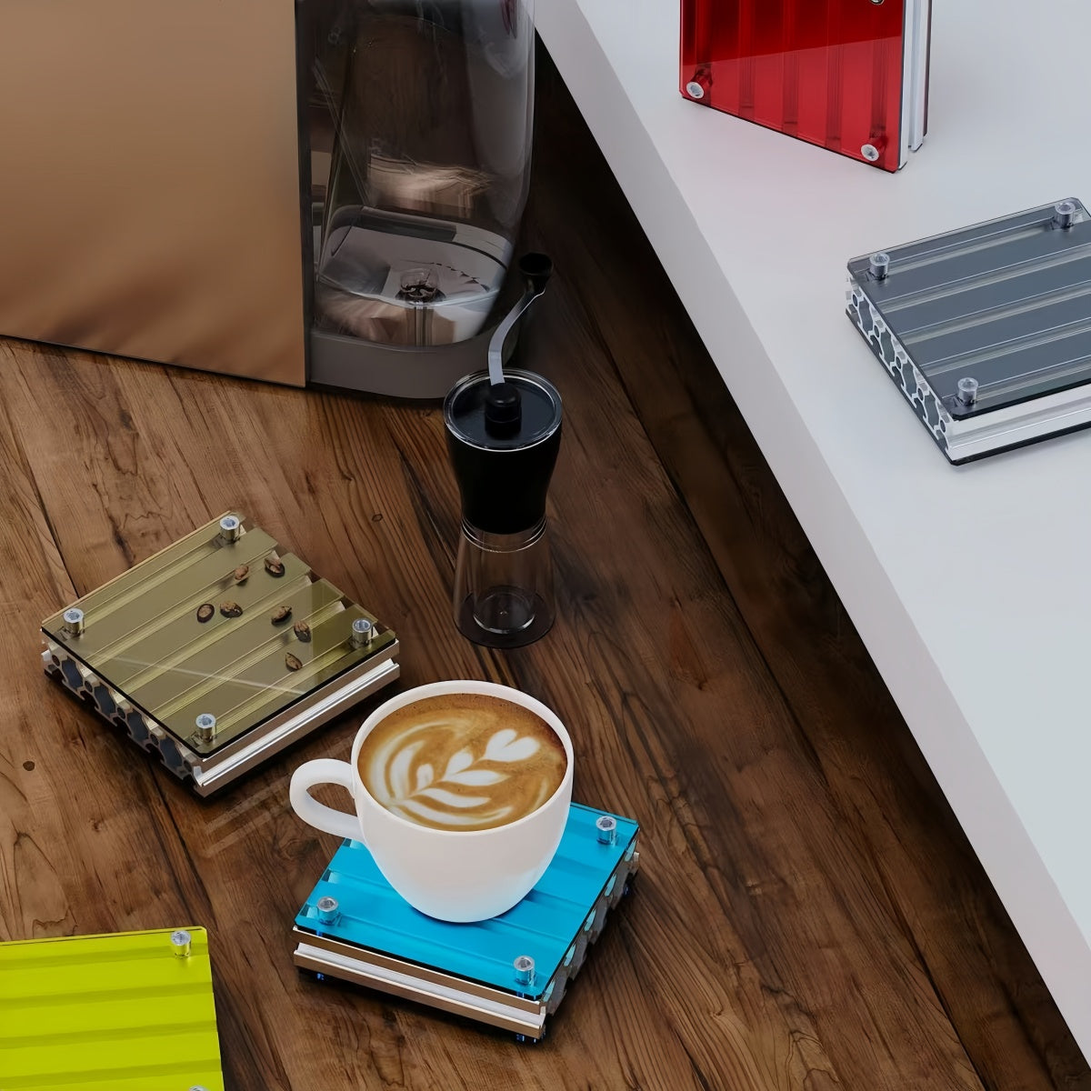 Dopamine Creative Aluminum & Colored Acrylic Coasters